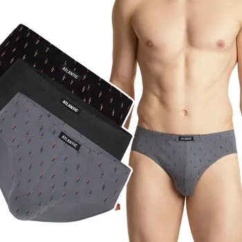 Slipy Pánské slipy Atlantic 3MP-101 KLASICKÉ slipy 100% bavlna 3-BALENÍ - L