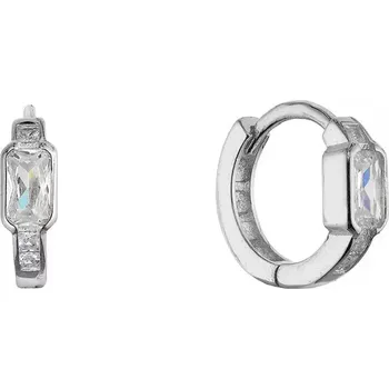 Náušnice Stříbrné kroužky se zirkony 11766.1