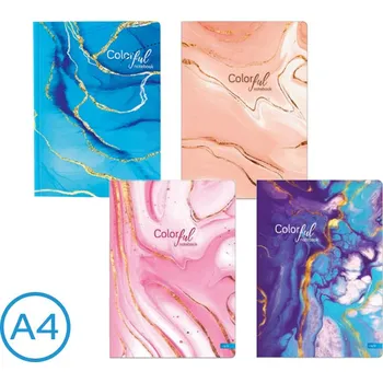 Zápisník Kniha záznamová A4 linka 96l Colorful H236042