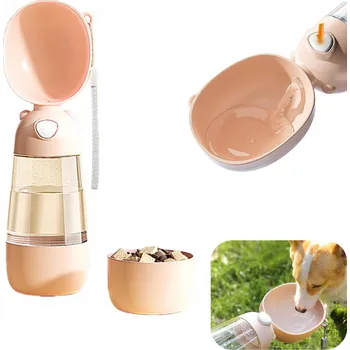 Miska pro psa DVOUFUNKČNÍ LAHEV 2V1 NA PROCHÁZKY PRO PSA A KOČKU – 400 ML VODY A 200 ML KRMIVA