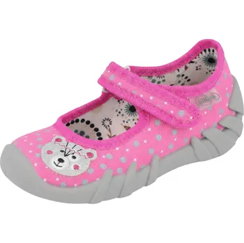 Dívčí obuv BEFADO 109P209 Dívčí balerínky, bačkory růžové