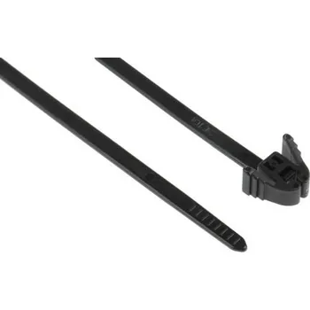 Stahovací páska Kabelová vázací páska Děsnitelný 115-40200 REZ200-PA66-BK 200mm 4,7 mm Černá Polyamid 6.6 (PA66) HellermannTyton