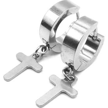 Náušnice RajSperku Náušnice z Chirurgické oceli KŘÍŽEK NS260149 dárkové balení zdarma