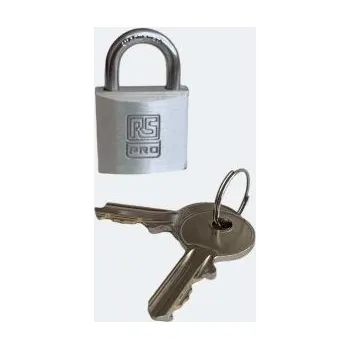 Visací zámek Ne Visací zámek stejné klíčování, Hliník, nerezová ocel Vnitřní, venkovní 5mm třmen, Šedá