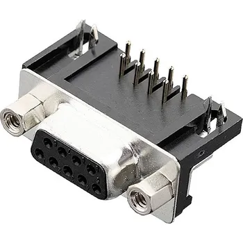 Elektrický konektor encitech DRB-09F-TBG-110 2103-2100-11 D-SUB zásuvková lišta 90 ° Pólů: 9 pájecí piny 1 ks Tray