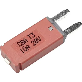Autopojistky Hansor Circuit Breaker Mini, type 3. Manual Reset, 10ACBA3 Series 10A automatická plochá pojistka, 28 V, 10 A, 1 ks