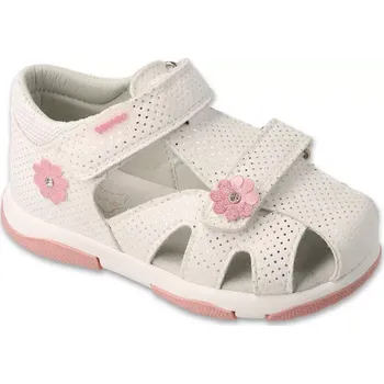 Dívčí sandály BEFADO 170P105 dívčí sandálky FLOWER stříbrné 25 170P105_25