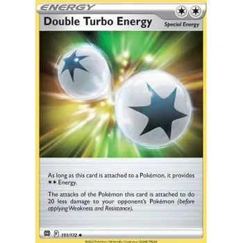 Sběratelská karetní hra Pokémon BRS 151/172 Double Turbo Energy - Brilliant Stars Stav: Near Mint, Verze: REVERSE HOLO