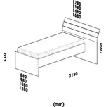 Ahorn Laglio - jednolůžko Délka [cm]: 200, Šířka [cm]: 80