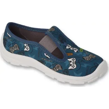 Chlapecká obuv BEFADO 975X189 975Y189 chlapecké bačkorky modré GAME 27 975XY189_27