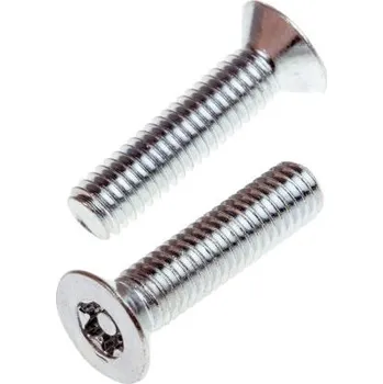 Šroub Bezpečnostní šroub, Leskle pozinkovaný Plochá hlavice , Ocel, M6, délka: 25mm