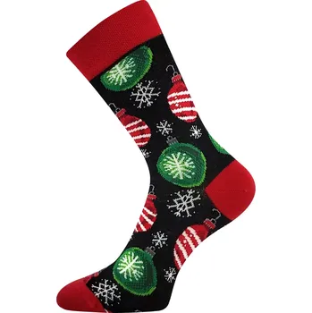 Dámské ponožky LONKA Ponožky slabé vánoční DAMER obrázkové s VÁNOČNÍMI OZDOBAMI (3&nbsp;páry) 35-38 124867