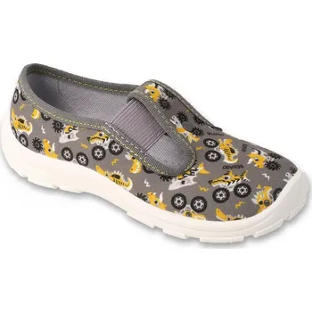 Chlapecké bačkory BEFADO 975X192 chlapecké bačkorky šedé dinoauta 27 975XY192_27