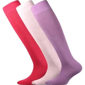 Dívčí oblečení BOMA Podkolenky dětské slabé EMKONO jednobarevné DÍVČÍ (3&nbsp;páry) 20-24 104254