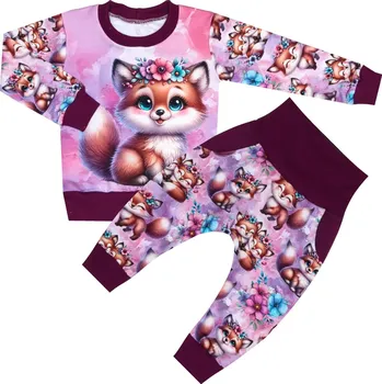 Tepláková souprava - Lištičky (bez kapuce) Velikost: 98