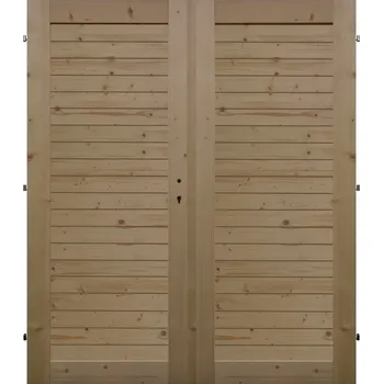 Interiérové dveře Levné univerzální dveře LU 1 H dvoukřídlé (šíře 160 cm) (Masivní smrkové dveře)