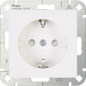 Elektrická zásuvka Kopp 1násobné vestavný zásuvka s ochranným kontaktem HK 07 čistě bílá 940029009 1 ks