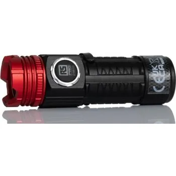 Svítilna Kapesní svítilna, Ne, rozsah: 125 M, typ žárovky: LED Dobíjecí, svítivost: 600 lm, IPX4 Černá, Červená Nízká, Vysoký,