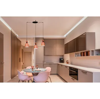 RETRO 3L závěsné svítidlo, měď - FARO