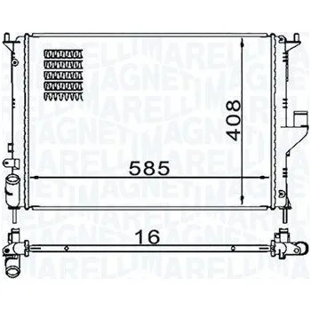 Motor automobilu Chladič, chlazení motoru MAGNETI MARELLI 350213160900