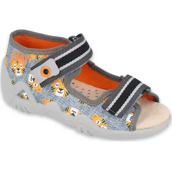 Chlapecké bačkory BEFADO 350P016 chlapecké sandálky šedé tygři 23 350P016_23