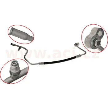 Příslušenství k čerpadlu 01-05 hadice klimatizacetizacetizace (na výstup kondenzátoru) 1.8i, 2.8i, 1.9TDi (66kW,85kW) do VIN 7M-5-025 000 (1800H255) (1800H255)