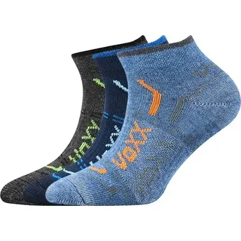 VOXX Ponožky dětské krátké slabé REXÍK 01 bavlněné MIX CHLAPECKÉ (3&nbsp;páry) 20-24 113634