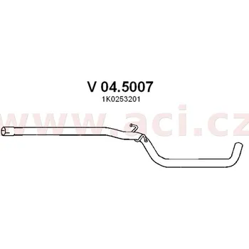 Střední díl výfuku střední díl výfuku ASSO/VENEPORTE (V 04.5007) (V 04.5007)