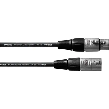 Audio kabel Cordial CFM1FM XLR propojovací kabel [1x XLR zásuvka - 1x XLR zástrčka] 1.00 m černá