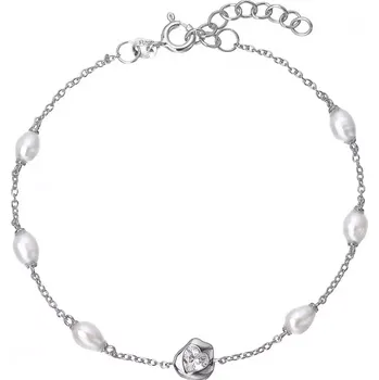 Náramek Stříbrný náramek s říčními perlami 23032.1