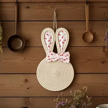 Velikonoční dekorace Zajíček s červenými tulipánky (velikonoční dekorace)