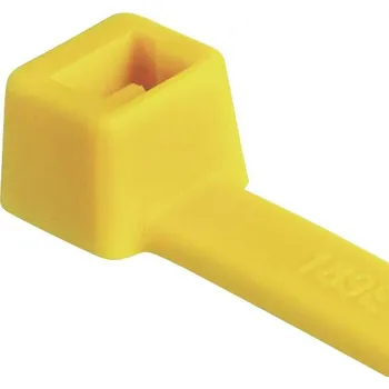 Stahovací páska HellermannTyton 116-01814, T18R-PA66-YE-C1, stahovací pásky, 2.50 mm, 100 mm, žlutá, 100 ks