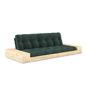 Pohovka KARUP Rozkládací pohovka BASE s postranním úložným prostorem a zeleným lakováním zelená 244 cm