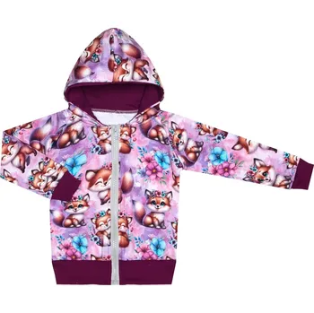 Mikina na zip - Lištičky Velikost: 86