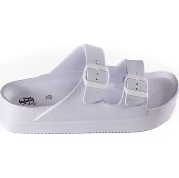 Dámské pantofle Dámské pantofle na platformě v bílé barvě 40