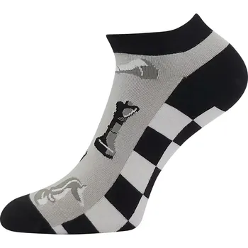 Pánské ponožky LONKA Ponožky barevné DEWOW s obrázky ŠACHY (3 páry) 43-46 125459