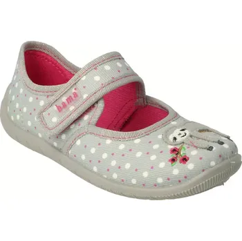 Dívčí bačkory BEFADO 955Y005 dívčí balerínky šedé lenochod 34 955Y005_34