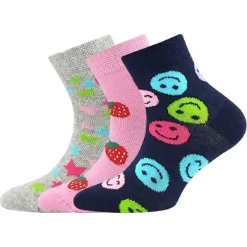 LONKA Ponožky dětské DEDOTIK letní DÍVČÍ mix H (3&nbsp;páry) 25-29 121044