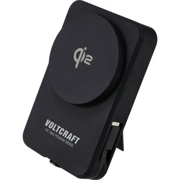 Powerbanka VOLTCRAFT VC-Qi2 PD20W 8000 powerbanka Li-Pol, 8000 mAh, Rychlé nabíjení, černá, Indikátor stavu