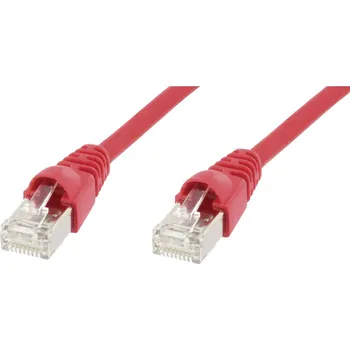 Datový kabel Telegärtner 100008264 RJ45 síťové kabely, propojovací kabely CAT 6A S/FTP 2.00 m červená samozhášecí, s ochranou, samozhášecí, bez halogenů, UL certifikace 1 ks