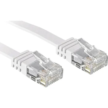 Datový kabel LINDY 47504 RJ45 síťové kabely, propojovací kabely CAT 6 U/UTP 5.00 m bílá s ochranou 1 ks