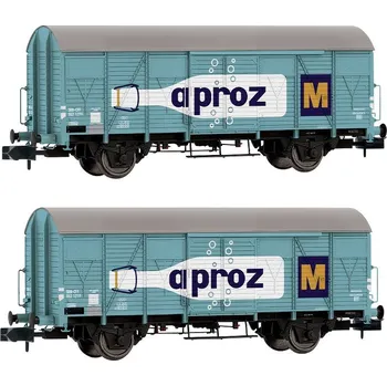 Modelová železnice Arnold HN6683 2dílný N naložený nákladní vagon K4 „APROZ“ na SBB