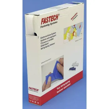 Zip FASTECH® B20-SKL-L-000025 pásek se suchým zipem, zalepení hotmelt , flaušová část, (d x š) 25 m x 20 mm, bílá, 25 m