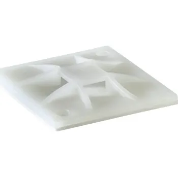 Stahovací páska HellermannTyton QM20A-PA66-NA-C1 úchytka samolepicí, šroubovací 151-10904 4cestný vstup pro provlečení, bez obsahu halogenů přírodní 1 ks