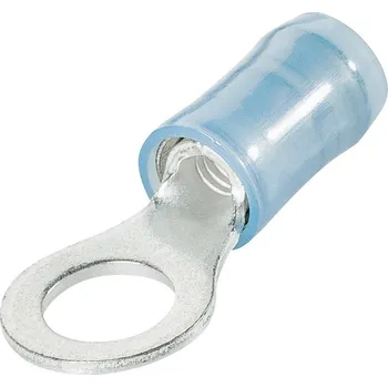 Kabelové oko TE Connectivity 320565 kulaté kabelové oko Průřez (max.)=2.60 mm² Ø otvoru=4.17 mm částečná izolace modrá 1 ks