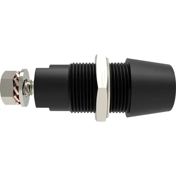 Elektrická zásuvka Schützinger DI SAB 9430 Ni / SW bezpečnostní montážní zásuvka 4 mm Rovná černá 1 ks