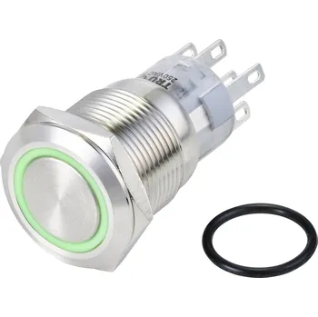 TRU COMPONENTS LAS1-AGQ-22ZE/G/24V/S, TC-10090980 tlačítko antivandal, 20 mm, 250 V/AC, 3 A, 1 ks