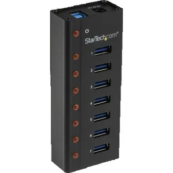 USB hub Rozbočovač USB ST7300U3M, standard: USB 3.0, počet portů USB: 7 Adaptér střídavého proudu, typ USB: USB A StarTech.com
