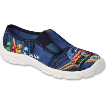 Chlapecká obuv BEFADO 975X195 975Y195 chlapecké bačkorky modré auto 27 975XY195_27