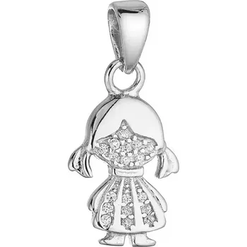 Přívěsek Stříbrný přívěsek holčička s culíky 14056.1